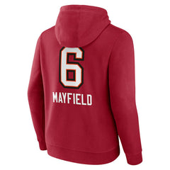 Baker Mayfield Tampa Bay Buccaneers Team Wordmark Player Name & Number Pullover Hoodie - Red - NFL