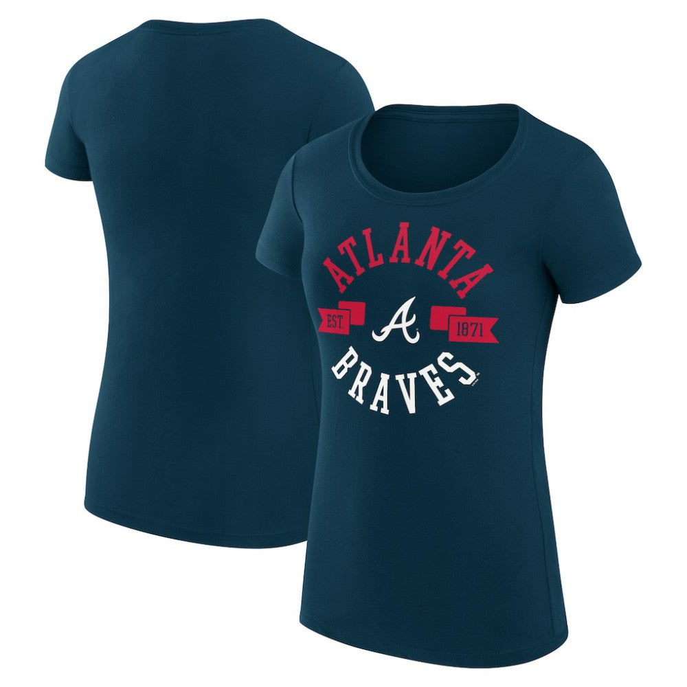 Atlanta Braves G-III 4Her by Carl Banks Women's Super-Slim Fit Lightweight City Graphic T-Shirt Outlet