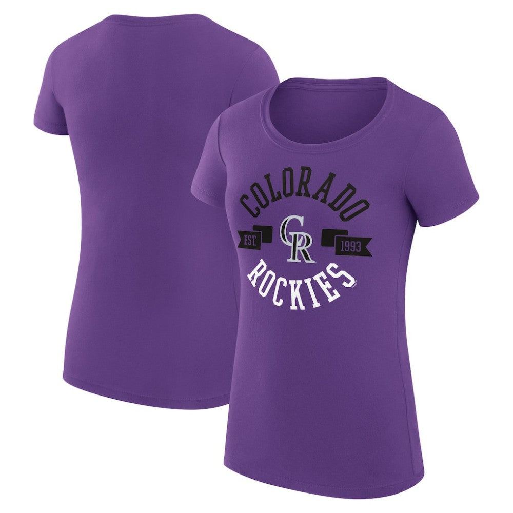 Colorado Rockies G-III 4Her by Carl Banks Women's Super-Slim Fit Lightweight City Graphic T-Shirt Sale