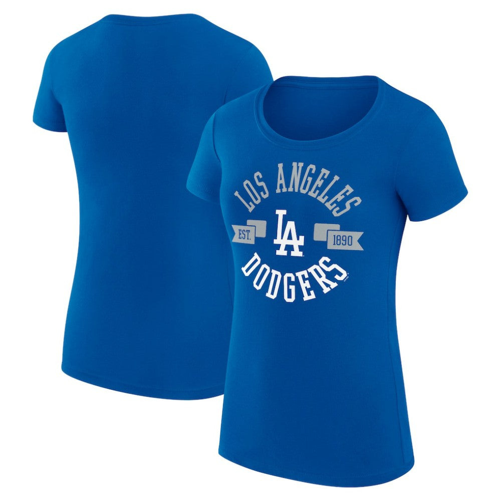 Los Angeles Dodgers G-III 4Her by Carl Banks Women's Super-Slim Fit Lightweight City Graphic T-Shirt Sale