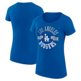 Los Angeles Dodgers G-III 4Her by Carl Banks Women's Super-Slim Fit Lightweight City Graphic T-Shirt Sale