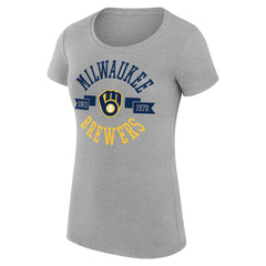 Milwaukee Brewers G-III 4Her by Carl Banks Women's Super-Slim Fit Lightweight City Graphic T-Shirt Outlet
