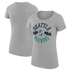 Seattle Mariners G-III 4Her by Carl Banks Women's Super-Slim Fit Lightweight City Graphic T-Shirt Outlet