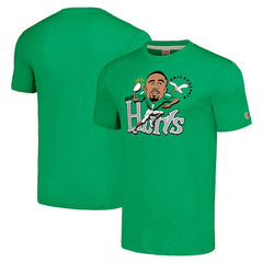 Jalen Hurts Philadelphia Eagles Homage Unisex Caricature Player Tri-Blend T-Shirt - Kelly Green - NFL