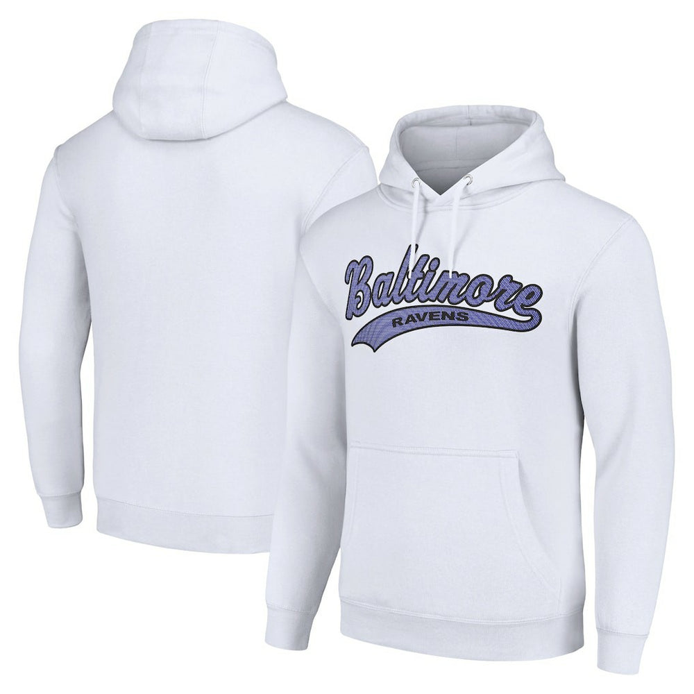 Baltimore Ravens Starter Unisex Tailsweep Pullover Hoodie - White - NFL