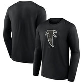 Atlanta Falcons Throwback Long Sleeve T-Shirt - Black - NFL