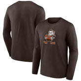 Cleveland Browns Throwback Long Sleeve T-Shirt - Brown - NFL