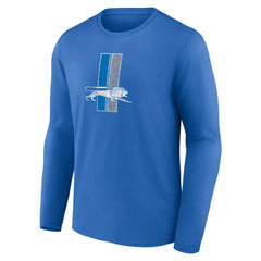 Detroit Lions Throwback Long Sleeve T-Shirt - Blue - NFL