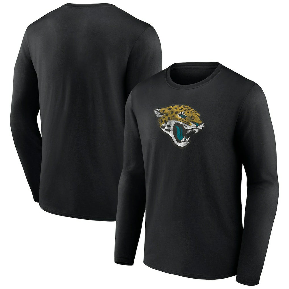 Jacksonville Jaguars Throwback Long Sleeve T-Shirt - Black - NFL