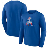 New England Patriots Throwback Long Sleeve T-Shirt - Royal - NFL
