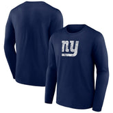 New York Giants Throwback Long Sleeve T-Shirt - Navy - NFL
