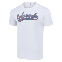 Colorado Avalanche Starter Tailsweep T-Shirt - White | NHL Lifestyle