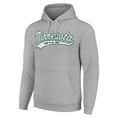 Minnesota Wild Starter Tailsweep Fleece Tri-Blend Pullover Hoodie - Heather Gray | NHL on sale