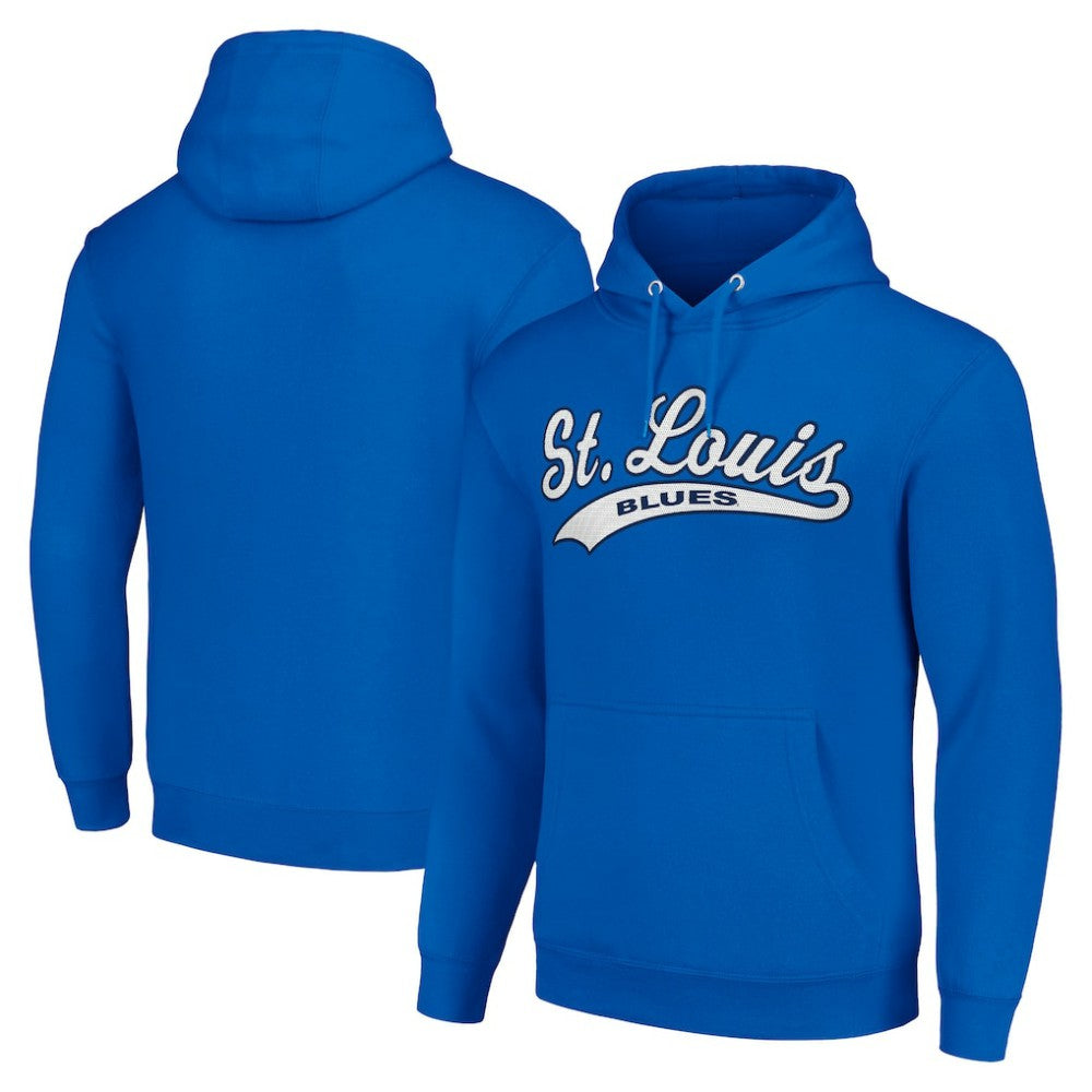 St. Louis Blues Starter Tailsweep Fleece Tri-Blend Pullover Hoodie - Blue | NHL sale
