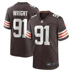 Alex Wright Cleveland Browns Team Game Jersey - Brown - Nike