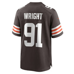 Alex Wright Cleveland Browns Team Game Jersey - Brown - Nike