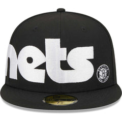 New Era Brooklyn Nets Checkerboard UV 59FIFTY Fitted Hat Black