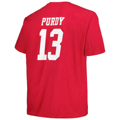 Brock Purdy San Francisco 49ers Big & Tall Player Name & Number T-Shirt - Scarlet - Fanatics