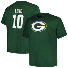 Jordan Love Green Bay Packers Big & Tall Player Name & Number T-Shirt - Green - Fanatics