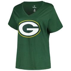 Jordan Love Green Bay Packers Women's Plus Size Name & Number V-Neck T-Shirt - Green - Fanatics