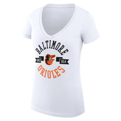 Baltimore Orioles G-III 4Her by Carl Banks Women's Super-Slim Fit Lightweight City Graphic V-Neck T-Shirt for sale