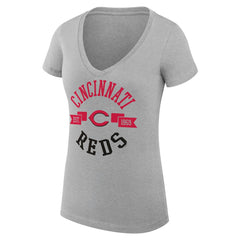 Cincinnati Reds G-III 4Her by Carl Banks Women's Super-Slim Fit Lightweight City Graphic V-Neck T-Shirt Online