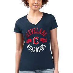 Cleveland Guardians G-III 4Her by Carl Banks Women's Super-Slim Fit Lightweight City Graphic V-Neck T-Shirt Sale
