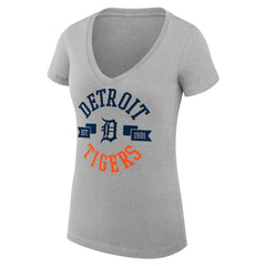 Detroit Tigers G-III 4Her by Carl Banks Women's Super-Slim Fit Lightweight City Graphic V-Neck T-Shirt Discount