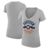 Houston Astros G-III 4Her by Carl Banks Women's Super-Slim Fit Lightweight City Graphic V-Neck T-Shirt Discount