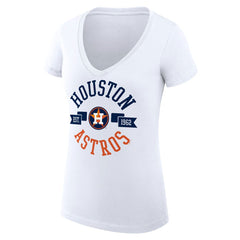 Houston Astros G-III 4Her by Carl Banks Women's Super-Slim Fit Lightweight City Graphic V-Neck T-Shirt Outlet