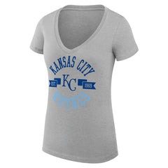 Kansas City Royals G-III 4Her by Carl Banks Women's Super-Slim Fit Lightweight City Graphic V-Neck T-Shirt Discount