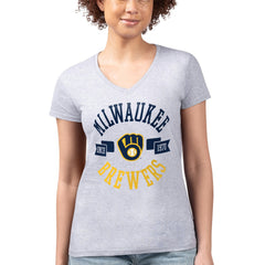 Milwaukee Brewers G-III 4Her by Carl Banks Women's Super-Slim Fit Lightweight City Graphic V-Neck T-Shirt Near Me