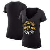 Pittsburgh Pirates G-III 4Her by Carl Banks Women's Super-Slim Fit Lightweight City Graphic V-Neck T-Shirt for sale