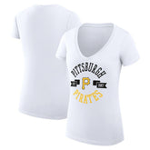 Pittsburgh Pirates G-III 4Her by Carl Banks Women's Super-Slim Fit Lightweight City Graphic V-Neck T-Shirt Online