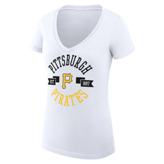 Pittsburgh Pirates G-III 4Her by Carl Banks Women's Super-Slim Fit Lightweight City Graphic V-Neck T-Shirt Online