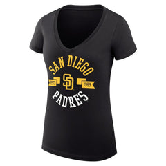 San Diego Padres G-III 4Her by Carl Banks Women's Super-Slim Fit Lightweight City Graphic V-Neck T-Shirt Online