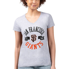 San Francisco Giants G-III 4Her by Carl Banks Women's Super-Slim Fit Lightweight City Graphic V-Neck T-Shirt Discount