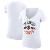 San Francisco Giants G-III 4Her by Carl Banks Women's Super-Slim Fit Lightweight City Graphic V-Neck T-Shirt for sale