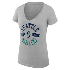 Seattle Mariners G-III 4Her by Carl Banks Women's Super-Slim Fit Lightweight City Graphic V-Neck T-Shirt for sale