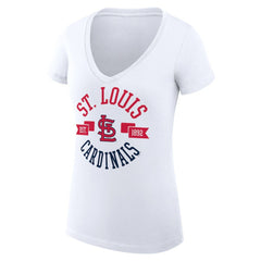 St. Louis Cardinals G-III 4Her by Carl Banks Women's Super-Slim Fit Lightweight City Graphic V-Neck T-Shirt Discount
