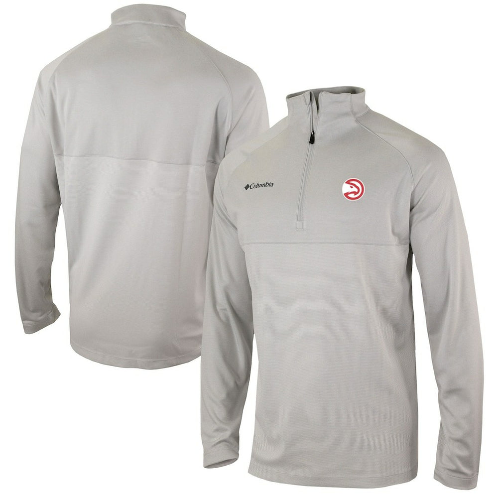 Columbia Atlanta Hawks Omni-Wick Rockin' It Quarter-Zip Pullover Top Heather Gray