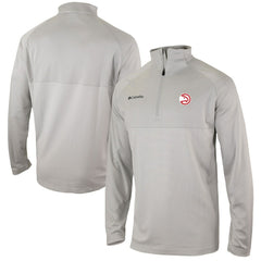 Columbia Atlanta Hawks Omni-Wick Rockin' It Quarter-Zip Pullover Top Heather Gray