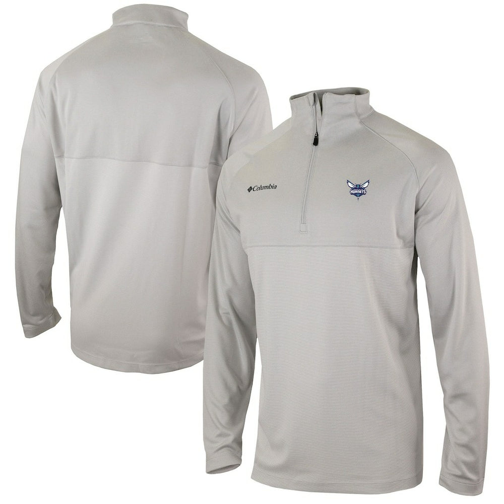 Columbia Charlotte Hornets Omni-Wick Rockin' It Quarter-Zip Pullover Top Heather Gray