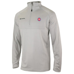 Columbia Detroit Pistons Omni-Wick Rockin' It Quarter-Zip Pullover Top Heather Gray