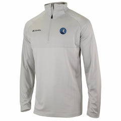 Columbia Minnesota Timberwolves Omni-Wick Rockin' It Quarter-Zip Pullover Top Heather Gray