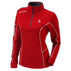 Columbia Houston Rockets Women's Omni-Wick Shotgun Quarter-Zip Pullover Top Red