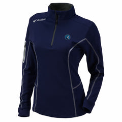 Columbia Minnesota Timberwolves Women's Omni-Wick Shotgun Quarter-Zip Pullover Top Navy