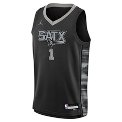 Victor Wembanyama San Antonio Spurs Jordan Brand Youth Swingman Jersey Statement Edition Black