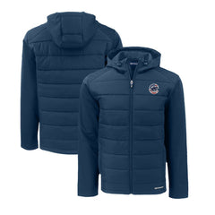 Chicago Cubs Cutter & Buck Stars & Stripes Big & Tall Evoke Hybrid Eco Softshell Recycled Full-Zip Hoodie Jacket Discount