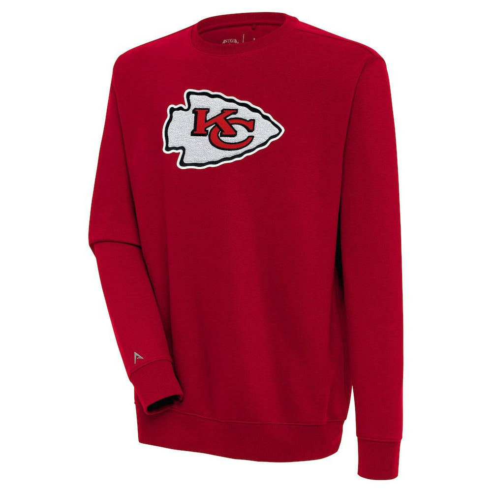 Kansas City Chiefs Antigua Victory Crewneck Pullover Sweatshirt - Red - NFL